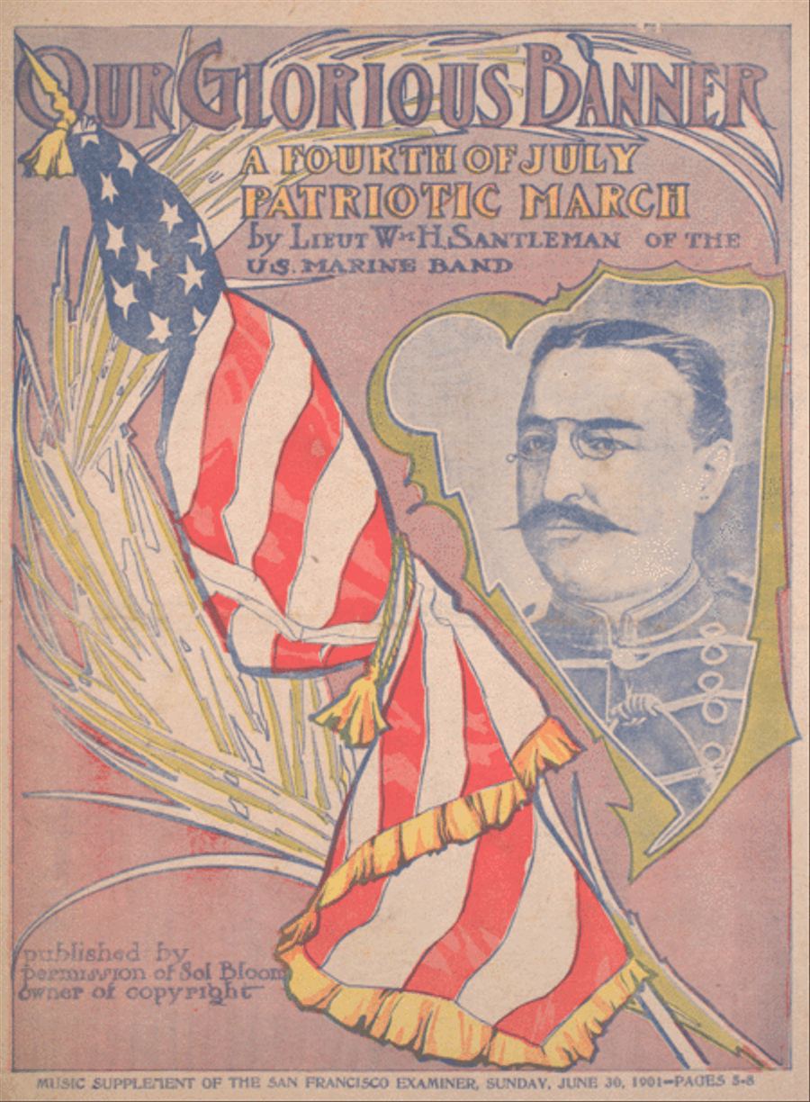 Our Glorious Banner. A Fourth of July Patriotic March Piano Solo scores gallery preview page 1