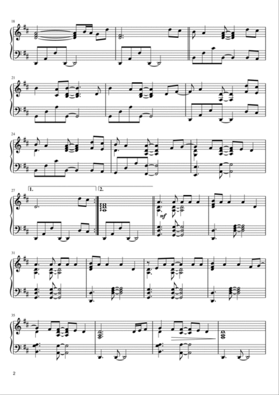 Fields Of Gold Piano Solo scores gallery preview page 2