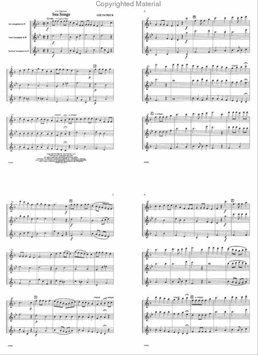 Sea Songs Tenor Saxophone scores gallery preview page 2