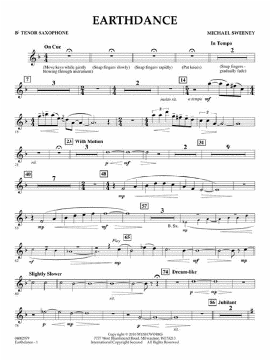 Earthdance Concert Band scores gallery preview page 7