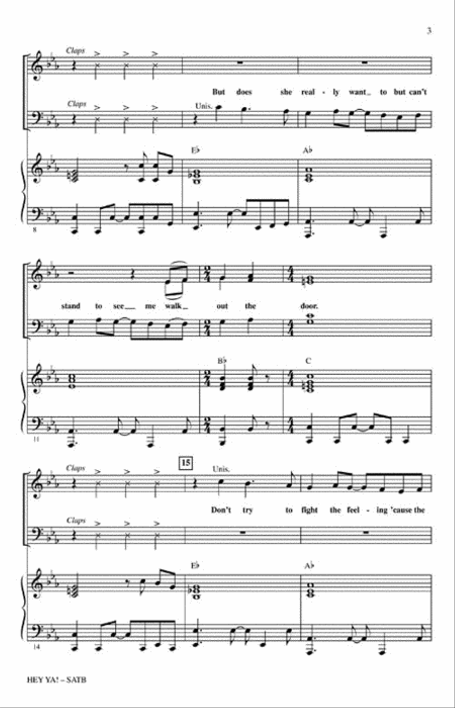 Hey Ya! Hey Ya! Choir scores gallery preview page 3