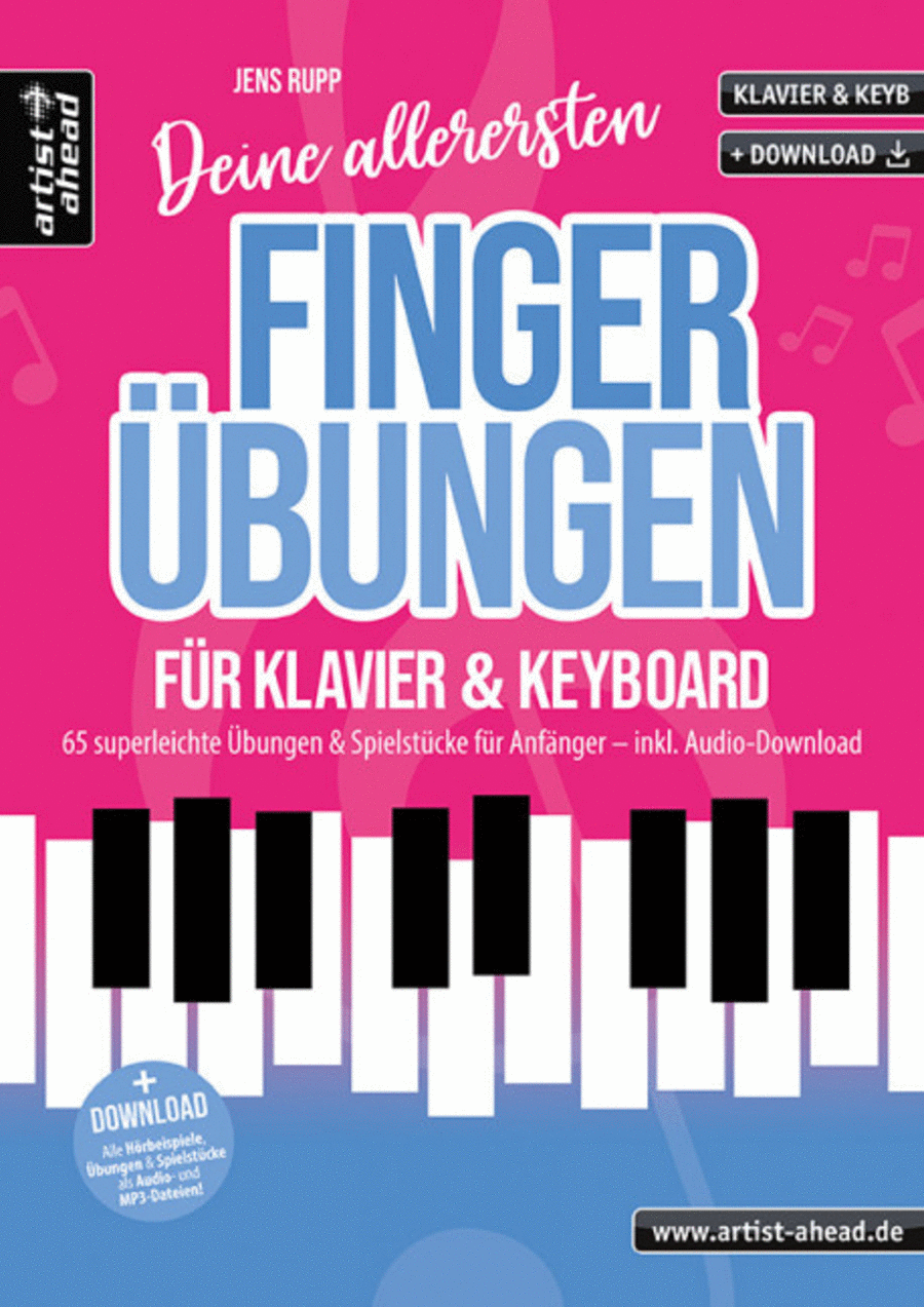 Deine allerersten Fingerübungen für Klavier & Keyboard Piano scores gallery preview page 1