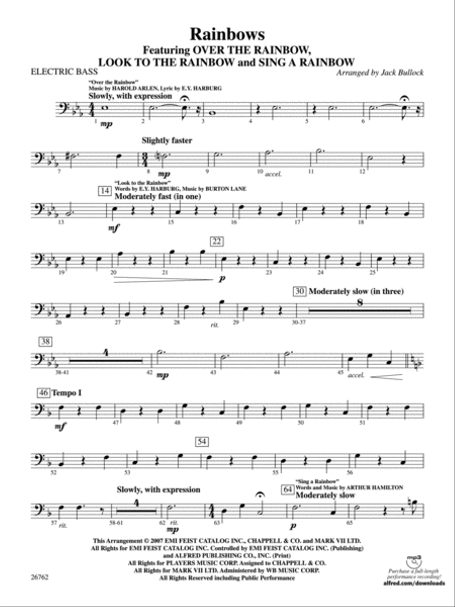 Rainbows: String Bass Concert Band scores gallery preview page 1