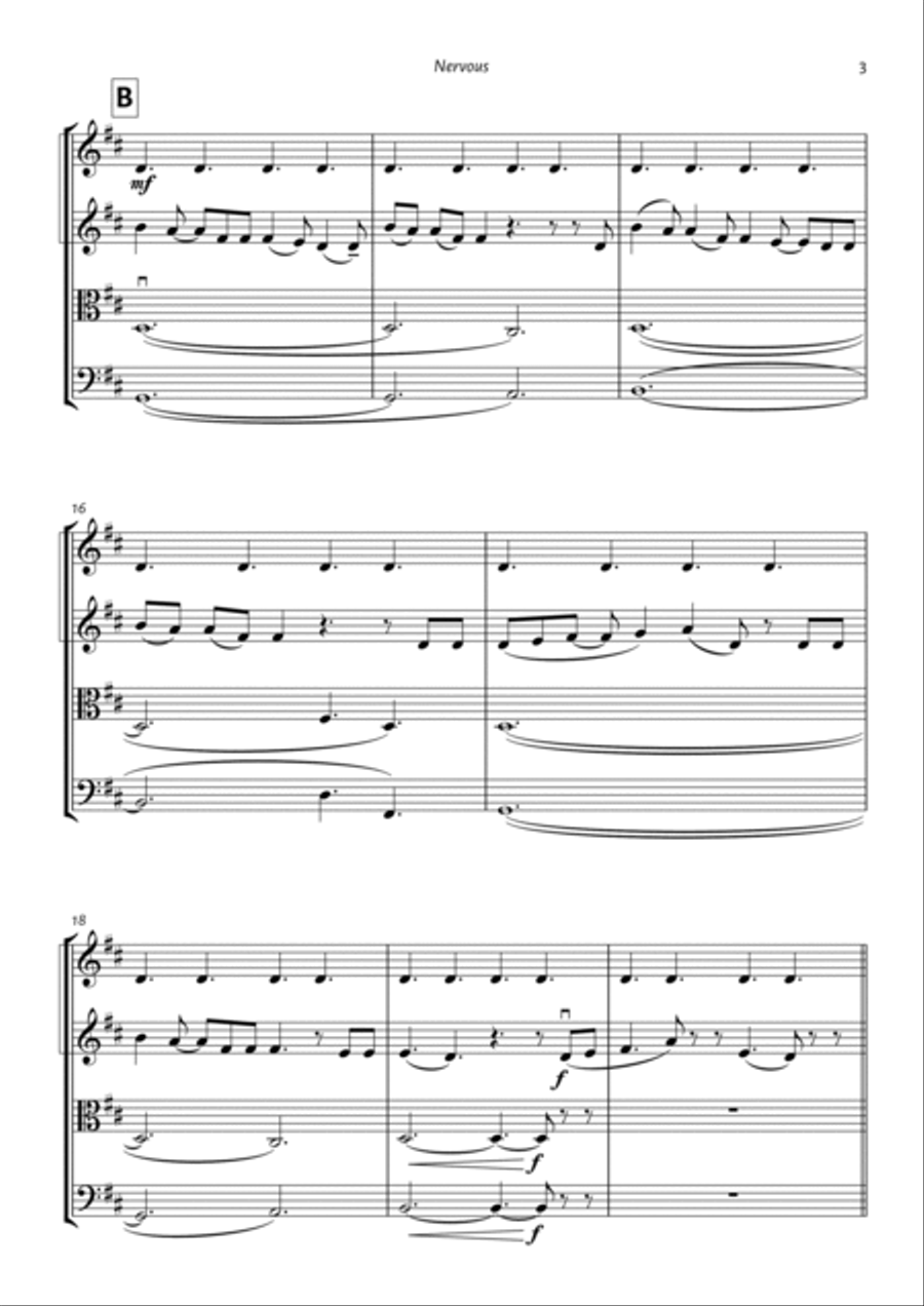 Nervous String Quartet scores gallery preview page 3
