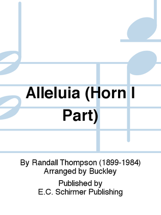 Book cover for Alleluia (Horn I Replacement Part)
