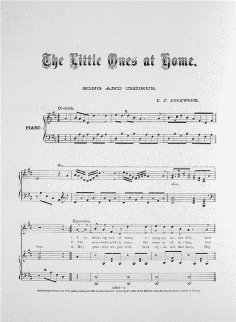 The Little Ones at Home. Song & Chorus 4-Part scores gallery preview page 2