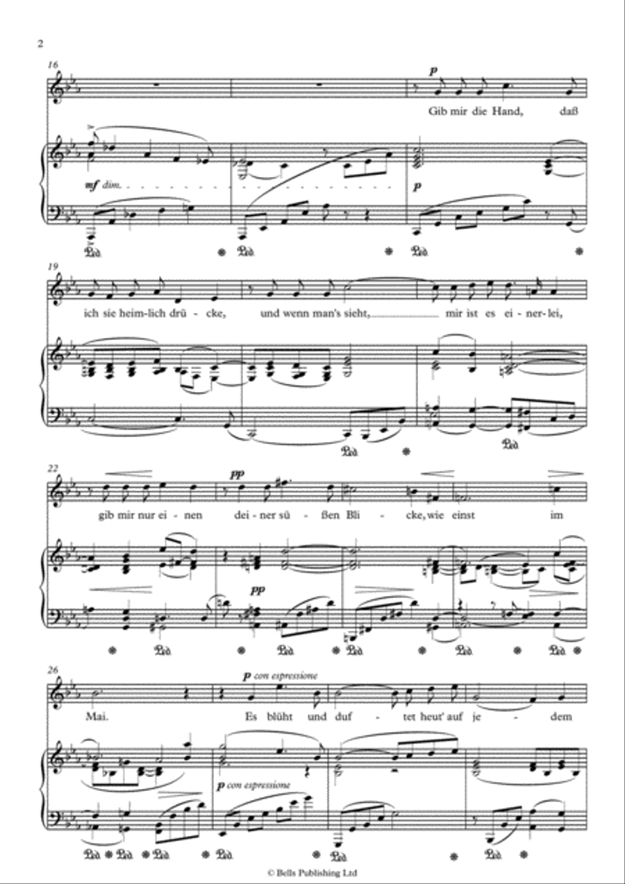 Allerseelen, Op. 10 No. 8 (Original key. E-flat Major) Voice Solo scores gallery preview page 2