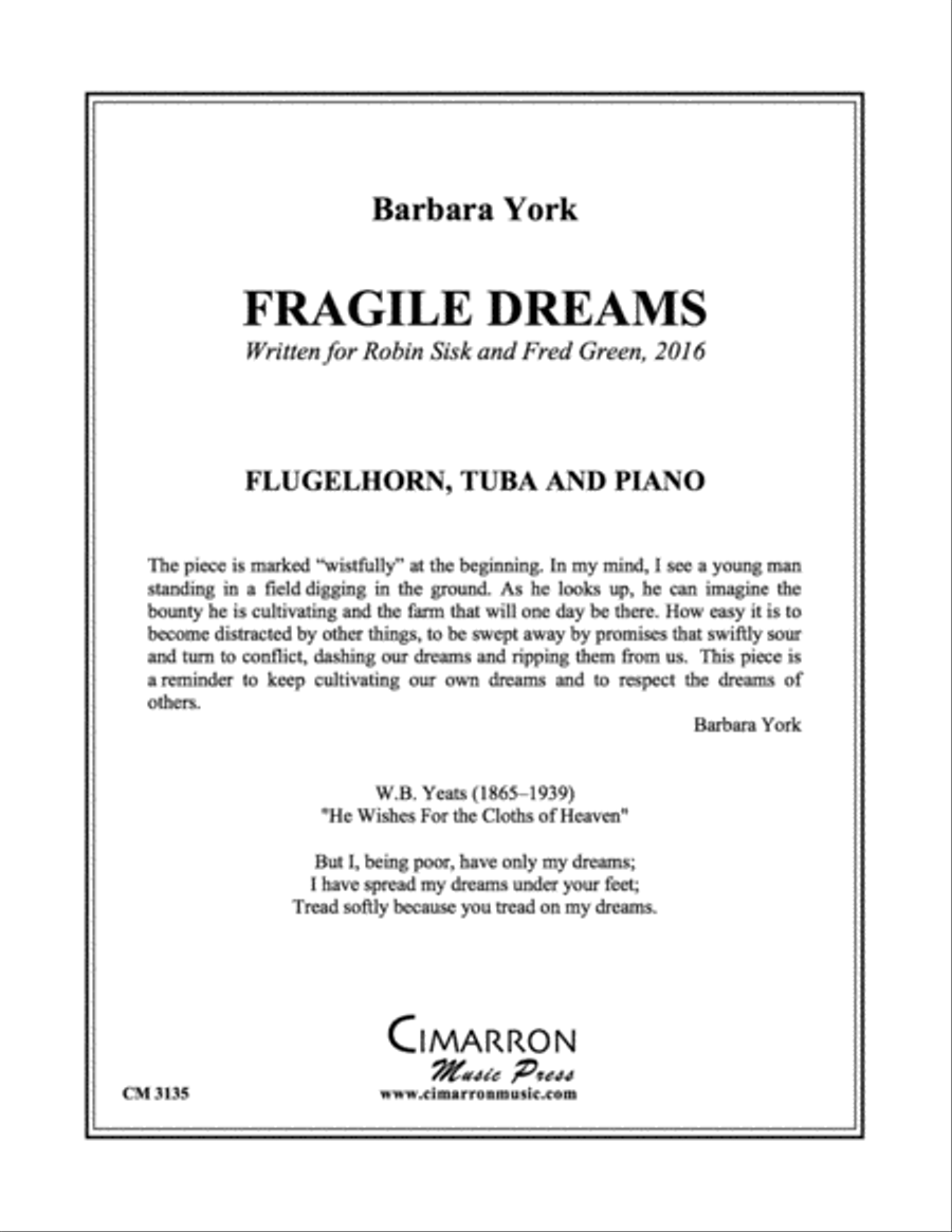 Fragile Dreams Flugelhorn scores gallery preview page 1