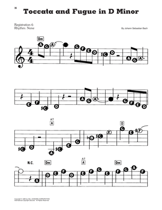 Book cover for Toccata And Fugue In D Minor (Toccata only)