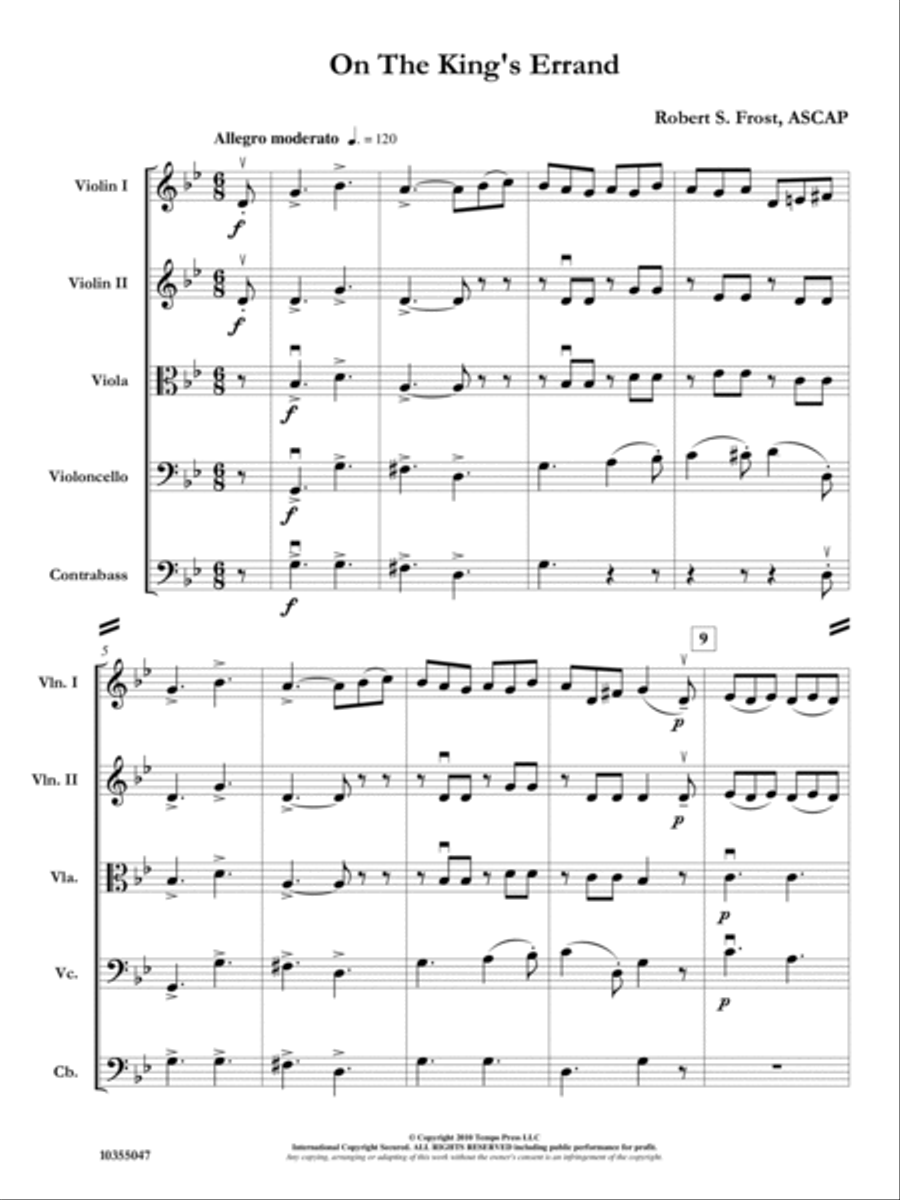 On the King's Errand Orchestra scores gallery preview page 2