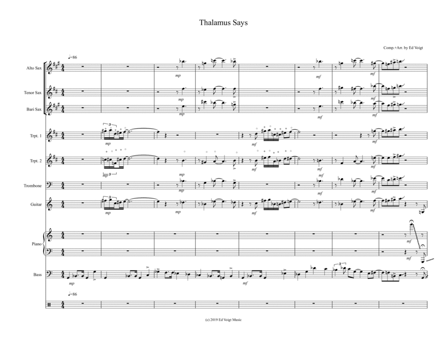 Thalamus Says Thalamus Says Jazz Ensemble scores gallery preview page 1