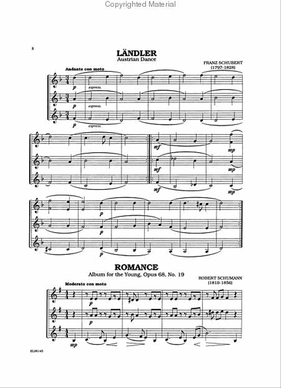 Classical Trios for All (From the Baroque to the 20th Century) Small Ensemble scores gallery preview page 3