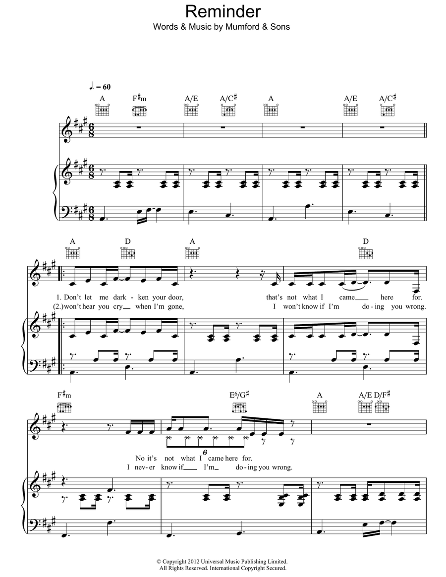 Reminder Acoustic Guitar scores gallery preview page 1