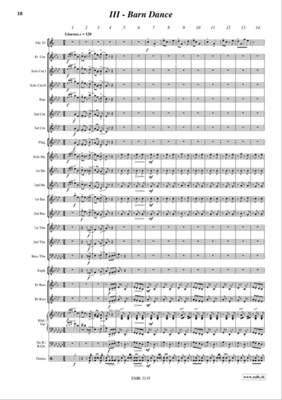 Alpine Cowboy Alpine Cowboy Brass Band scores gallery preview page 13