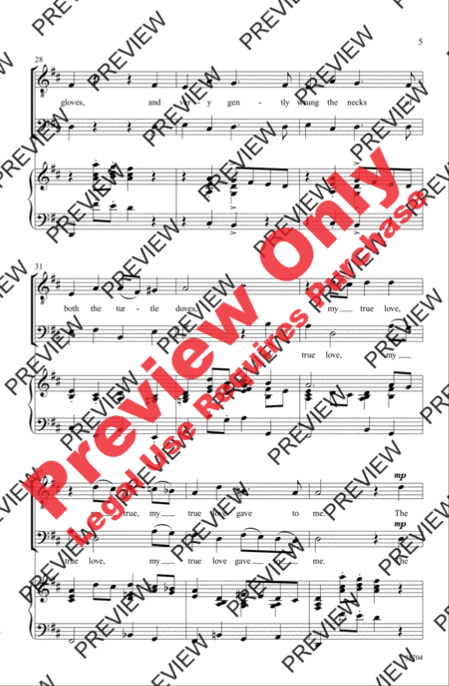 The Twelve Days After Christmas Men's Choir scores gallery preview page 5