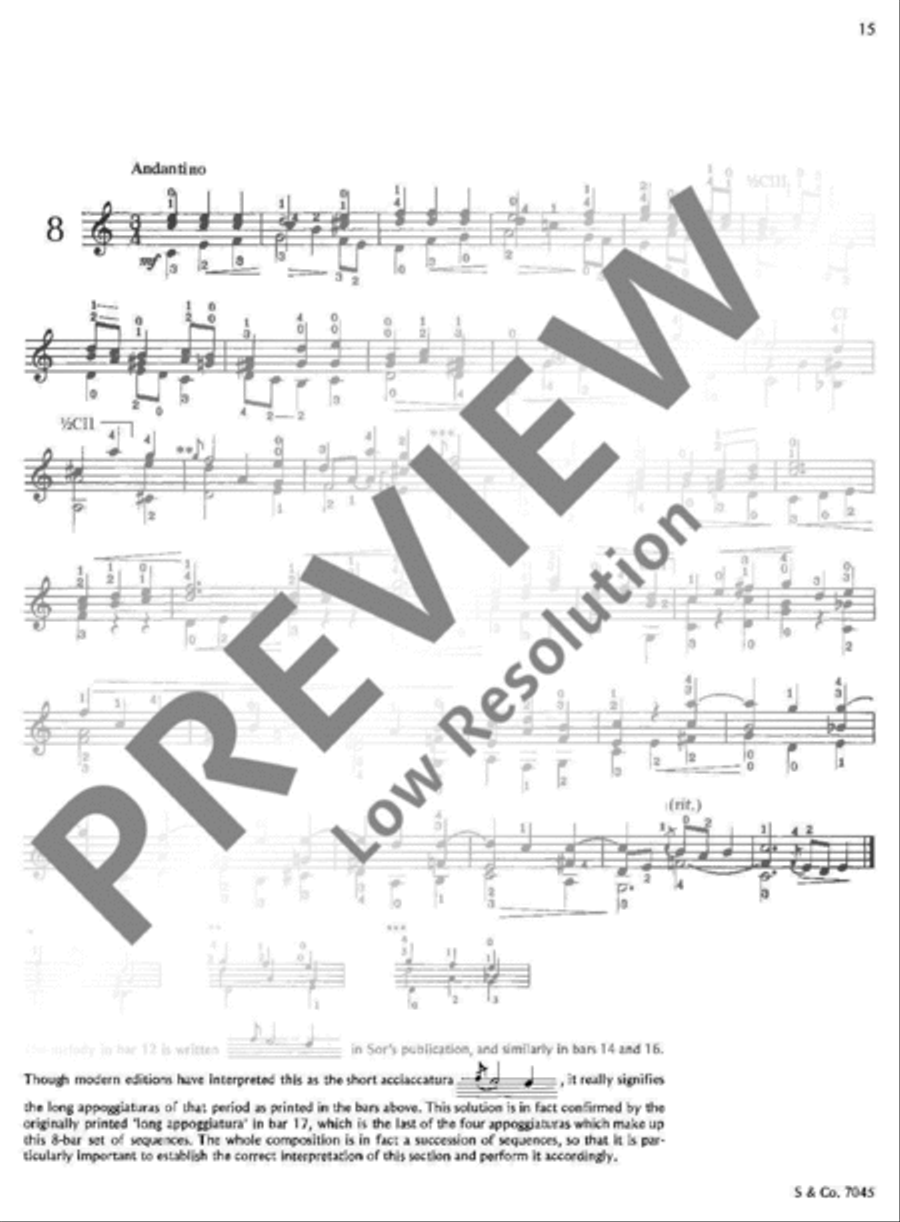 12 Studies Classical Guitar scores gallery preview page 18