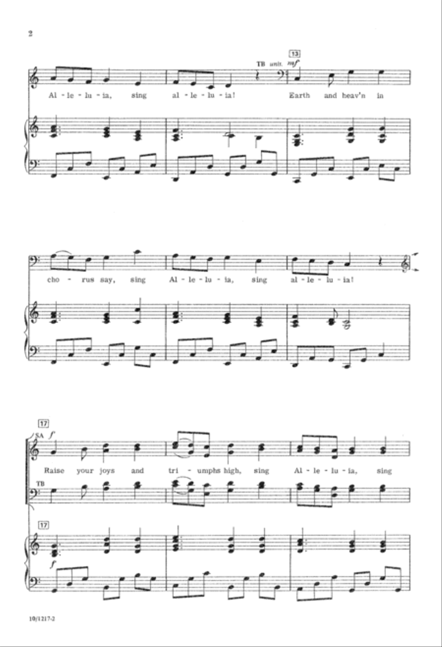 Sing Alleluia Sing Alleluia 4-Part scores gallery preview page 2