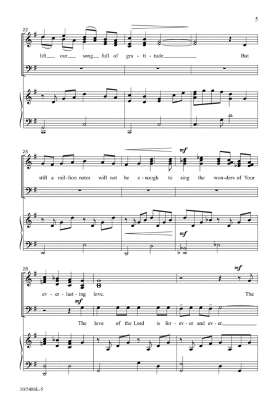 A Million Notes A Million Notes 4-Part scores gallery preview page 5