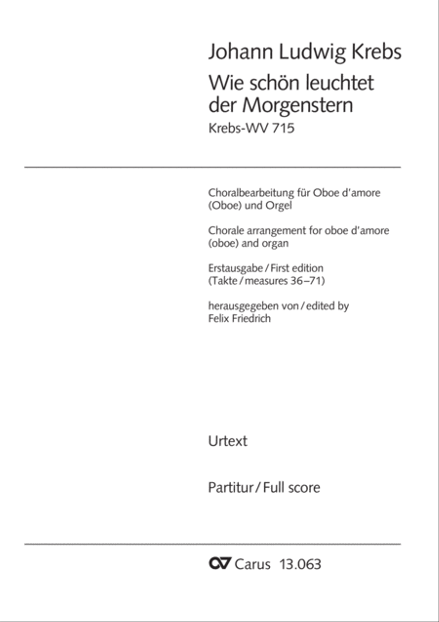 How brightly beams the morning star (Wie schon leuchtet der Morgenstern) Oboe scores gallery preview page 2