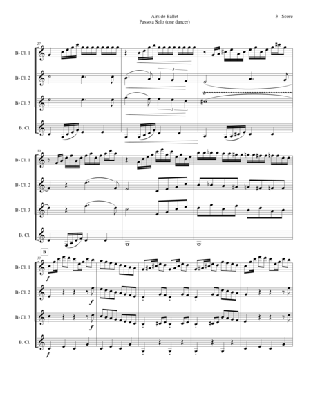 Verdi - Ballet Music for clarinet quartet (Jerusalem, Act III - Passo a Solo) image number null