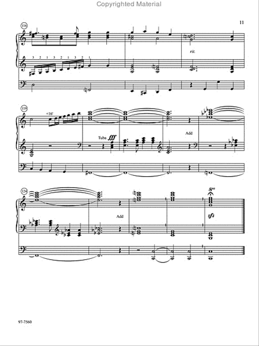 Two Patriotic Pieces for Organ Organ Solo scores gallery preview page 11