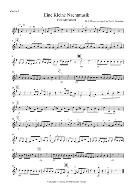 Eine Kleine Nachtmusik (1st movement) for String Orchestra image number null