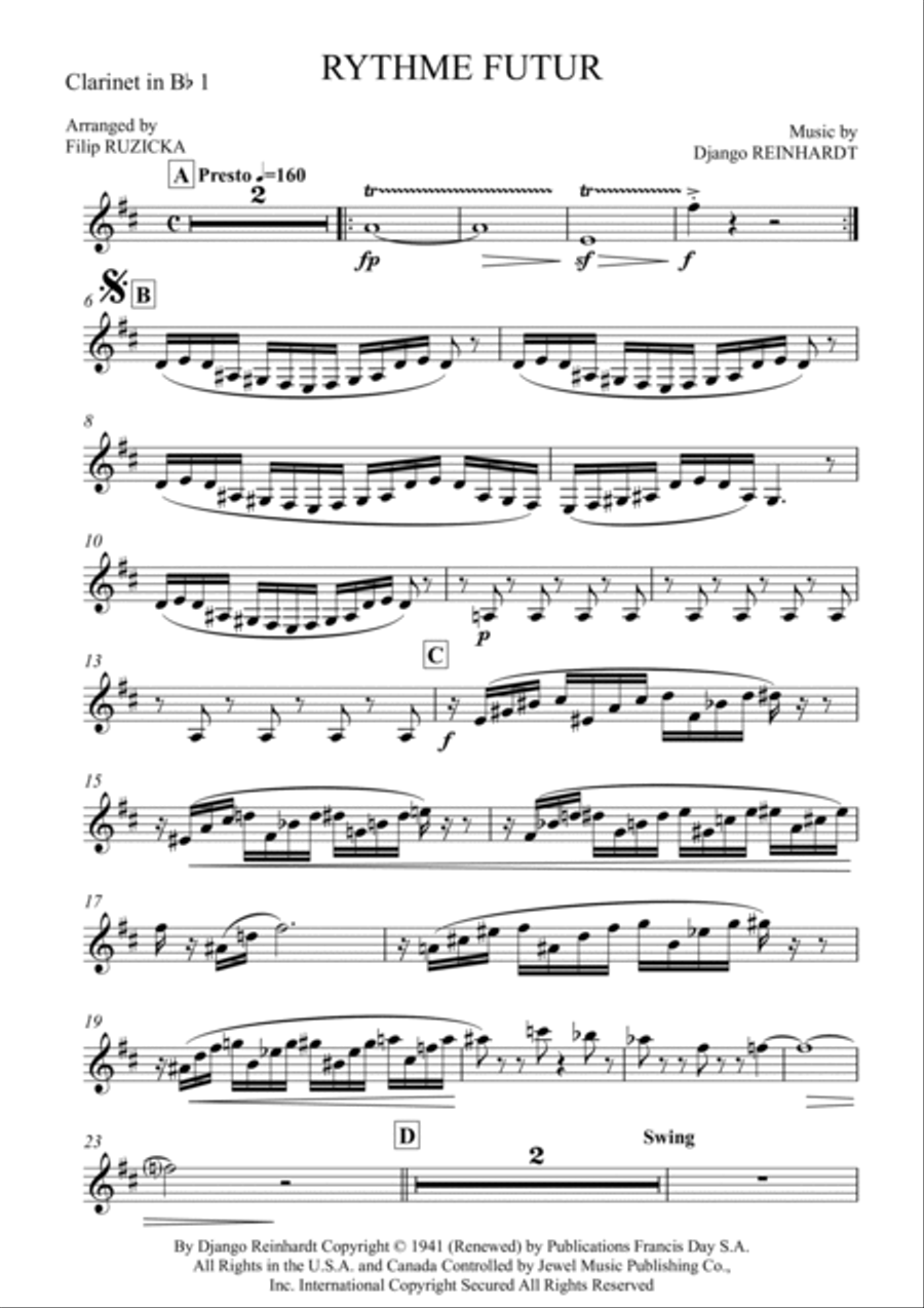 Rythme Futur Clarinet Quartet scores gallery preview page 6