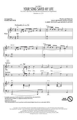 Your Song Saved My Life (from Sing 2) (arr. Mark Brymer)