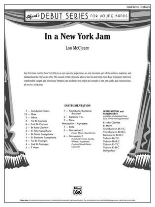 Book cover for In a New York Jam: Score