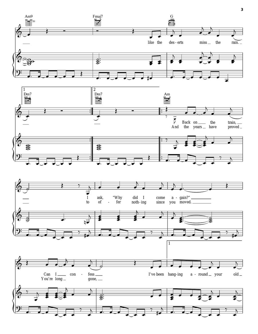 Missing Missing Acoustic Guitar scores gallery preview page 3
