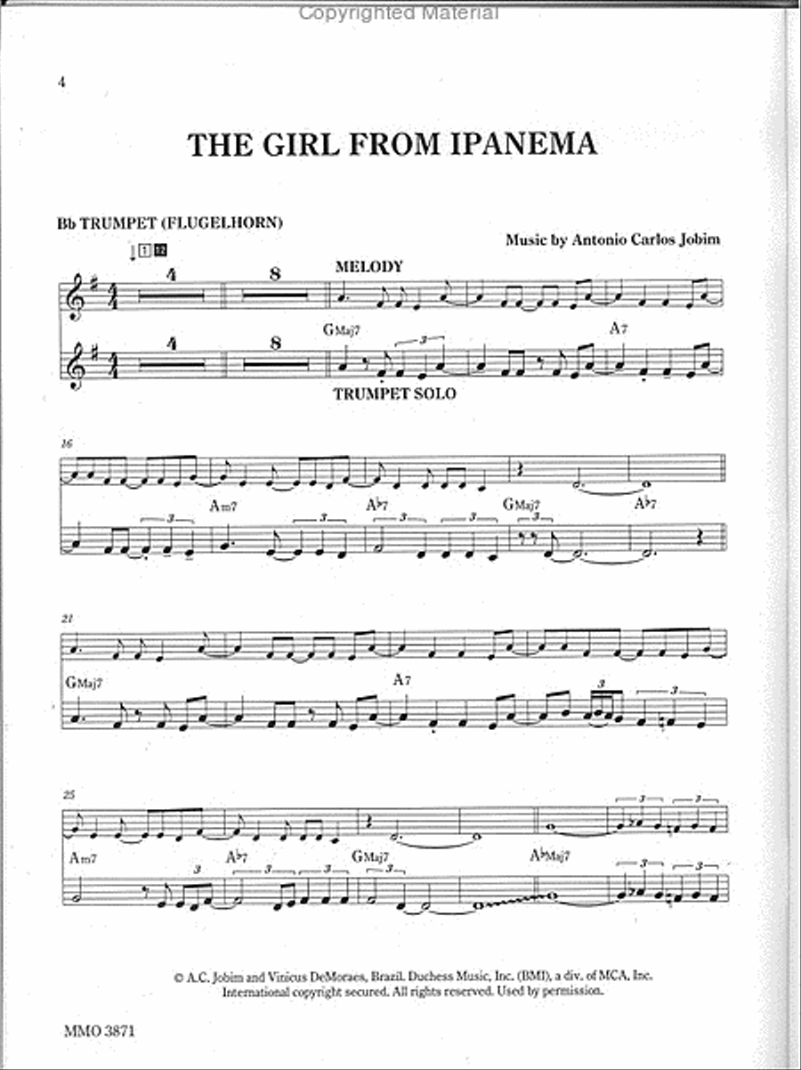 Brazilian Bossa Novas by Jobim Trumpet Solo scores gallery preview page 2