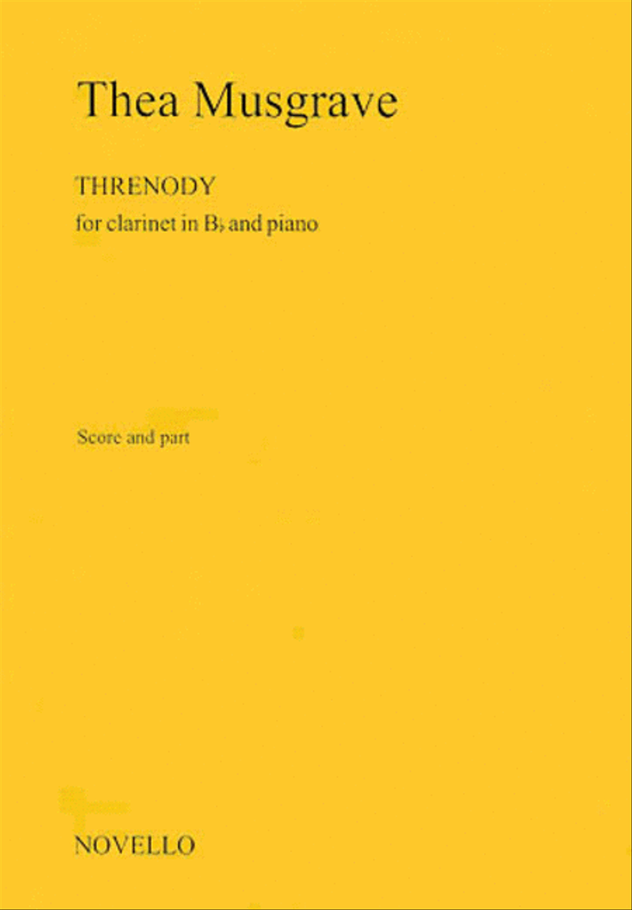 Thea Musgrave: Threnody For Clarinet And Piano Clarinet Solo scores gallery preview page 1