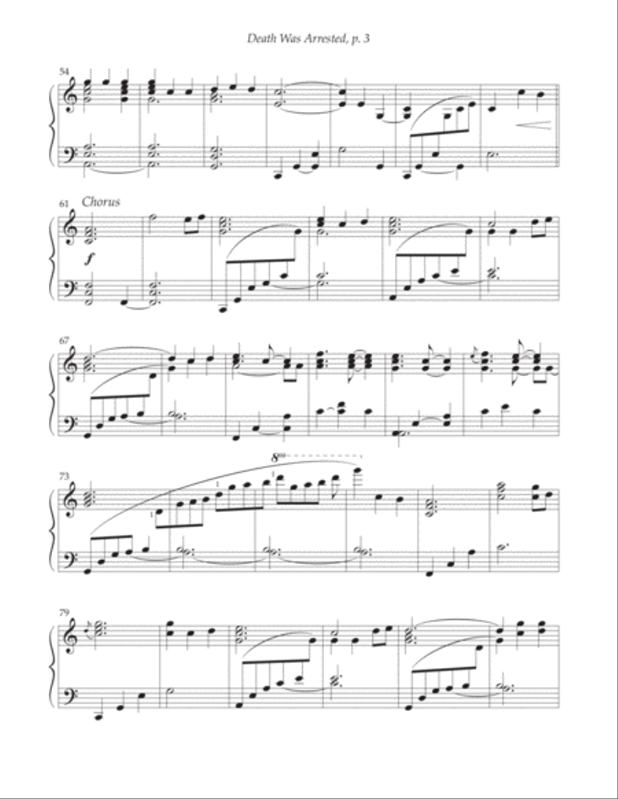 Death Was Arrested Piano Solo scores gallery preview page 3