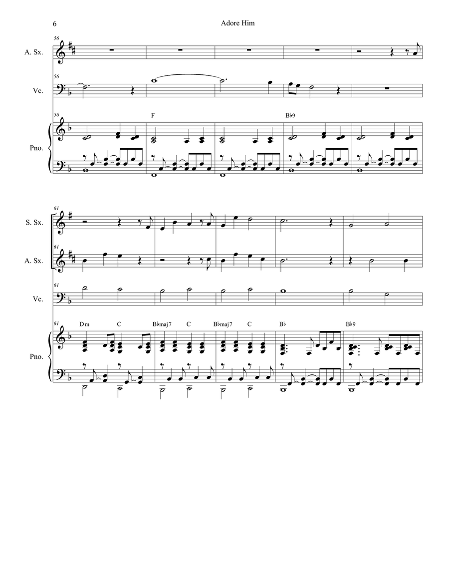 Adore Him Adore Him Woodwind Duet scores gallery preview page 6