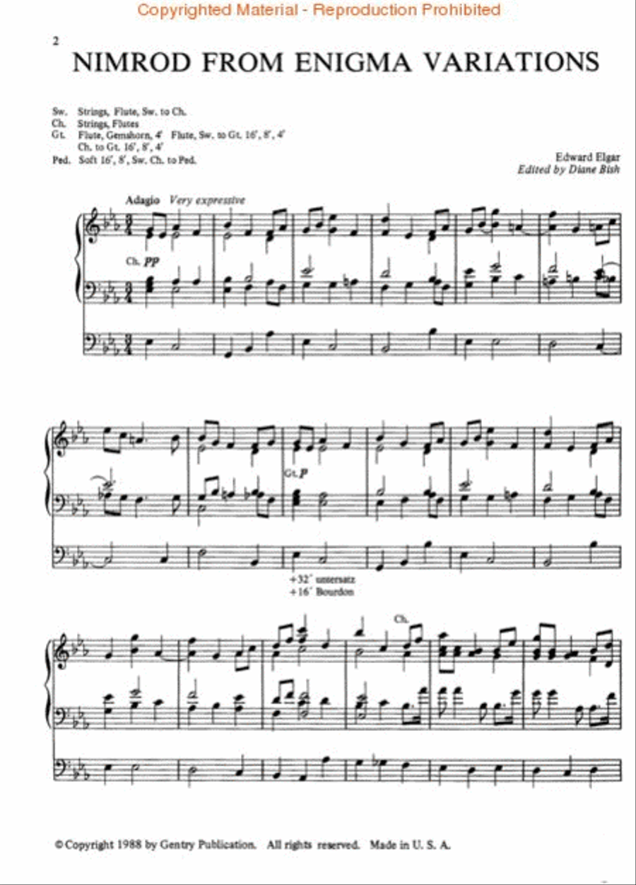 Diane Bish Classical Organ Favorites Organ scores gallery preview page 3