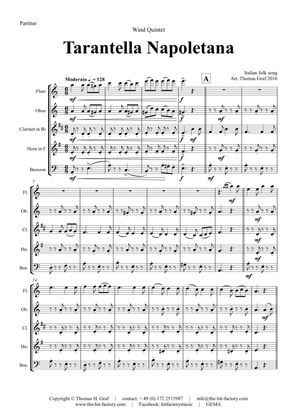 Tarantella Napoletana - Italian Folk Song - Wind Quintet