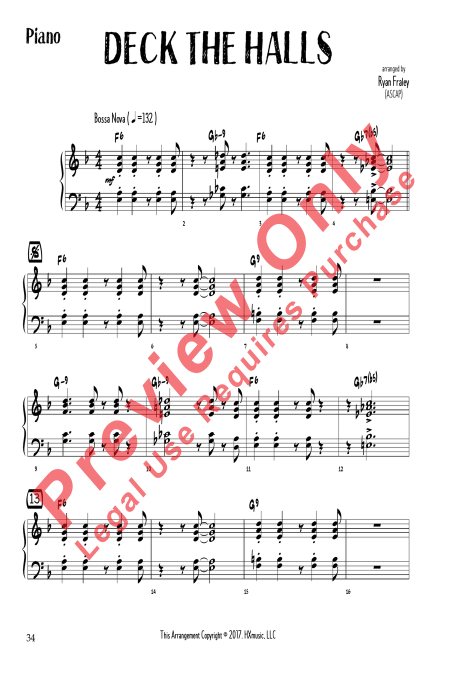Charting the Course Christmas Collection, Piano Book Jazz Ensemble scores gallery preview page 6