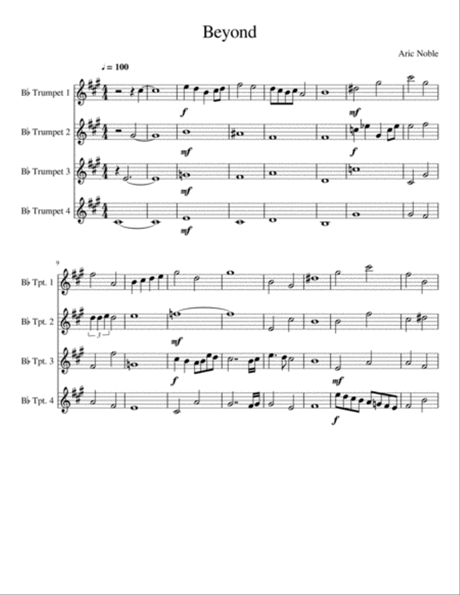 Beyond Beyond Brass Ensemble scores gallery preview page 1