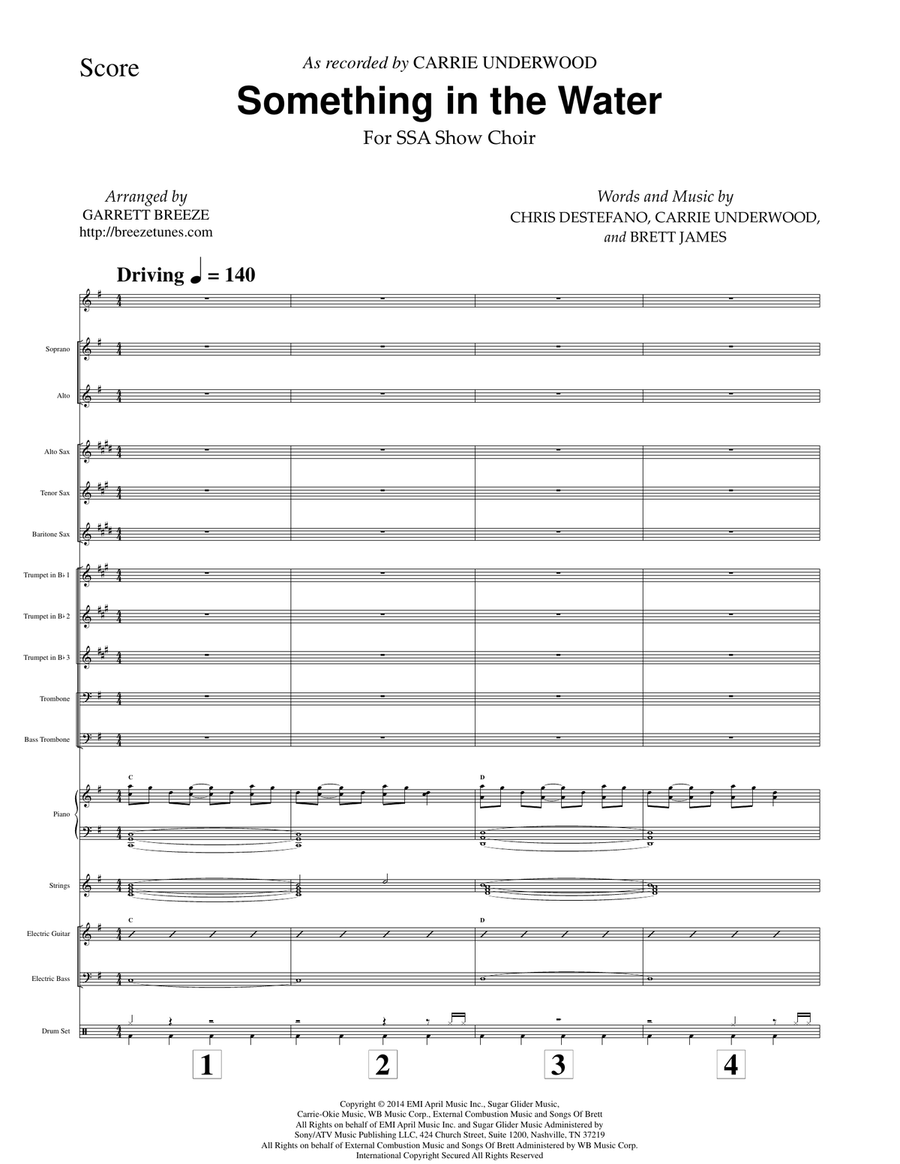 Something In The Water Something In The Water Jazz Ensemble scores gallery preview page 1