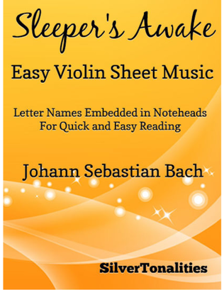 Book cover for Sleeper's Awake Easy Violin Sheet Music
