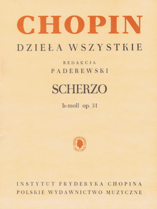 Book cover for Scherzo in B Flat Minor for Piano