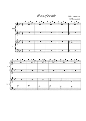 Carol of the bells. Piano 4 hands