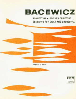 Book cover for Concerto for Viola and Orchestra