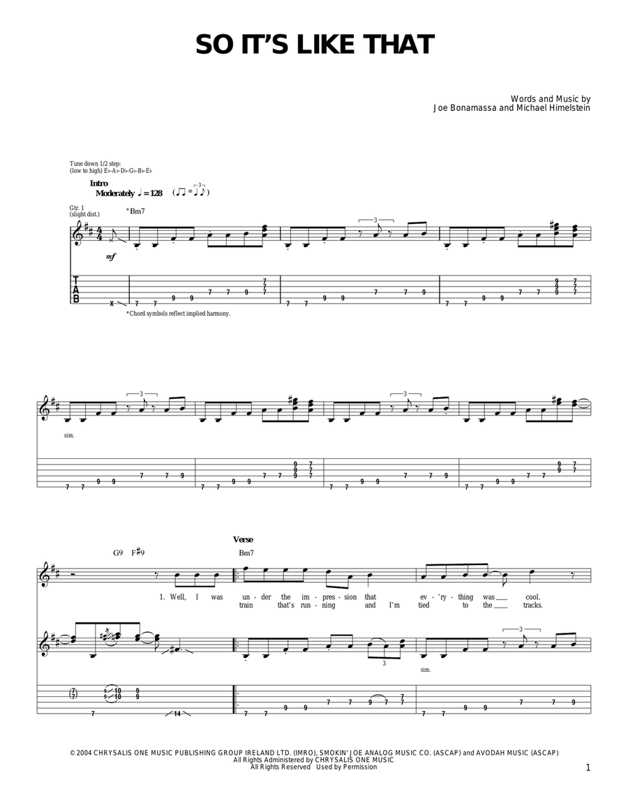 So, It's Like That So, It's Like That Acoustic Guitar scores gallery preview page 1