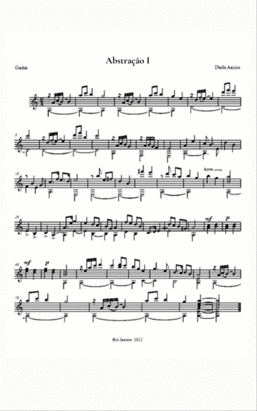 IX Abstracões Classical Guitar scores gallery preview page 2