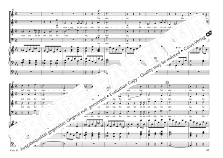 Missa sacra C Minor 4-Part scores gallery preview page 46