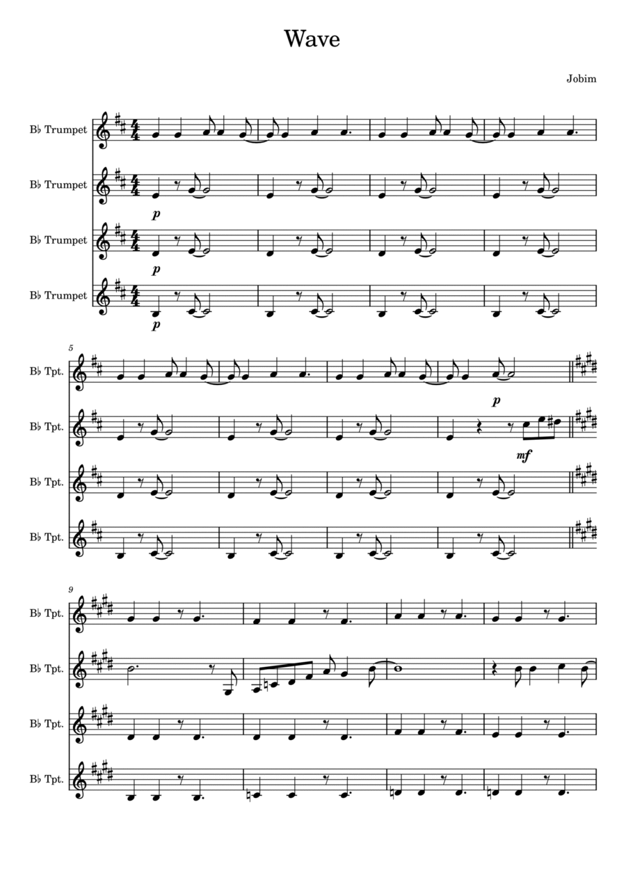 Wave Brass Ensemble scores gallery preview page 1