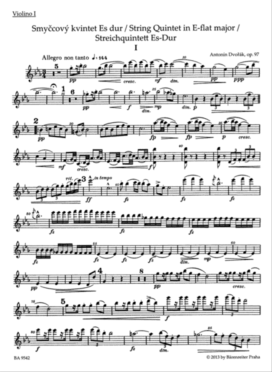 String Quintet E-flat major op. 97 String Quintet scores gallery preview page 2