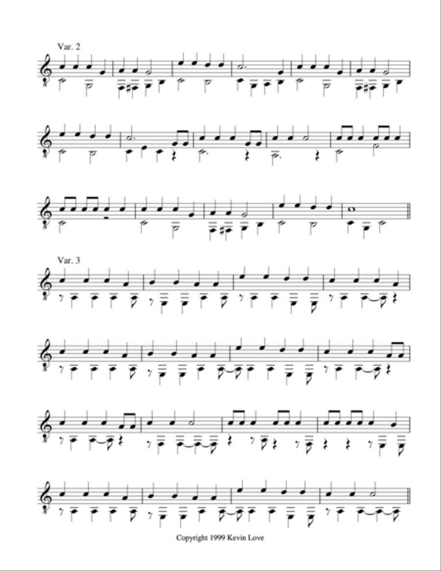 Old MacDonald - Progressive Variations for Guitar Acoustic Guitar scores gallery preview page 2
