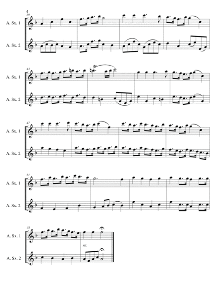 The Saxophonist's Wedding Book Woodwind Duet scores gallery preview page 4